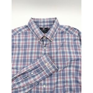 Vineyard Vines Classic Fit Murray Shirt Men's XL Plaid Blue Red Cotton
